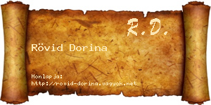 Rövid Dorina névjegykártya
