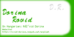 dorina rovid business card